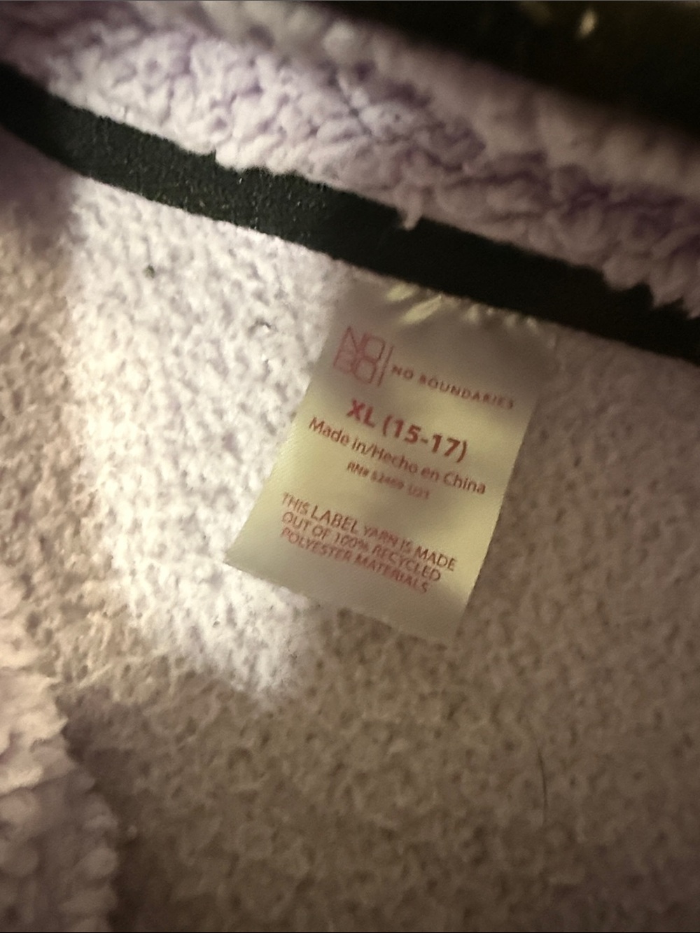 Cozy Plush Sherpa Half-Zip Pullover in Light Lavender - Picture 3 of 4